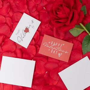 Add a personal touch this Valentine’s Day with this Classic Greeting Card & Envelope set. 

Featuring two timeless designs printed on white cardstock, one card displays a white “Happy Valentine’s Day” message on a red background, while the other features a black sentiment on white. 

Both designs leave plenty of space on the back for your own heartfelt message.

Perfect for romantic bouquets, hampers, and gifts, this pre-packed set includes 50 cards (25 of each design) plus 50 white envelopes for a polished and private finish.

ITEM: CA43.027
.
.
#Kochandco #Kochinspo #ValentinesDay
#ValentinesCard #GiftWithLove