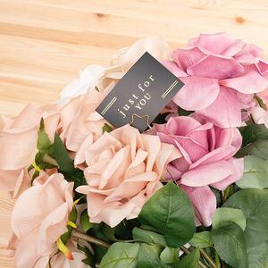 These sophisticated and elegant black cards with gold foil print will add an element of luxury to your next flower arrangement, gift or hamper.

A single-sided non foldable card that is black on the front and white on the back so you can easily write your message. It features a Just For You message in luxe gold foil.

The card is landscape in design and 10cm wide by 6.5cm high.
Each card has plenty of space for a lovely hand written message on the back.

Available as a pack of 25 cards with 25 envelopes.

ITEM: CA45.024
.
.
.
#Kochandco #Kochinspo #Valentinesdaycards #Valentinesday2026 #valentinesdaystationery