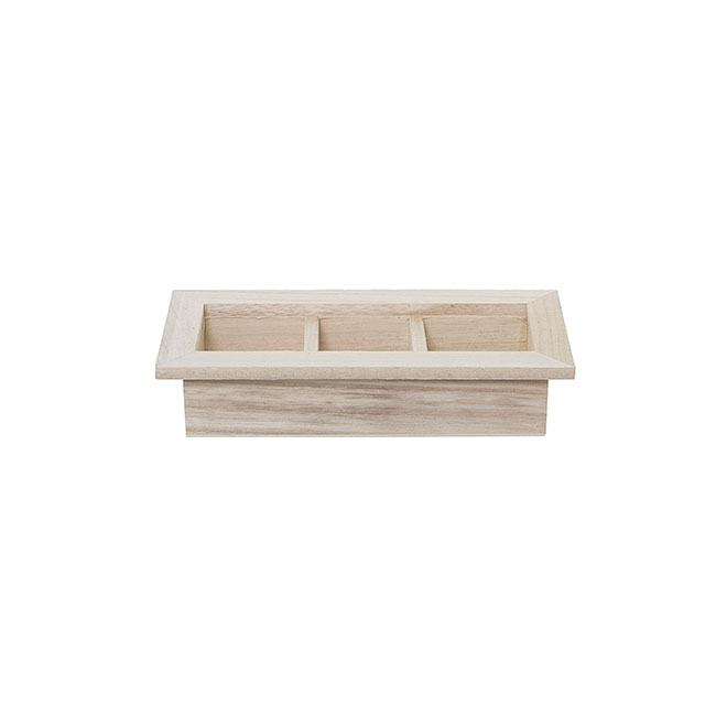 Wooden Planter Box Seeding Partitions Natural (20x8.5x5cmH)