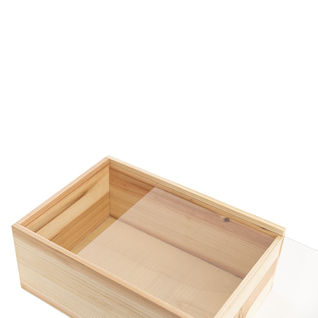 Wooden Box with Sliding Lid (35x25x14cmH)