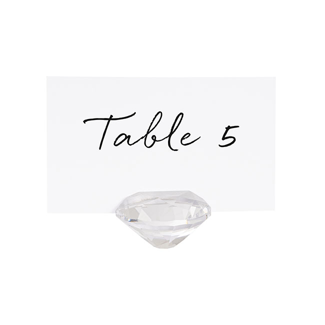 Name Card Holder Crystal Diamond Pack 4 Clear (40mmD)