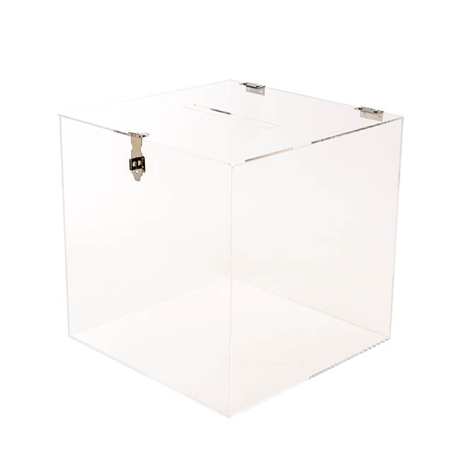 Acrylic Wishing Well Box Clear (30x30x30cmH)