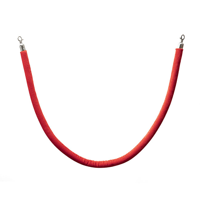 Bollard Post Rope Red & Silver (3cmDx150cmL)