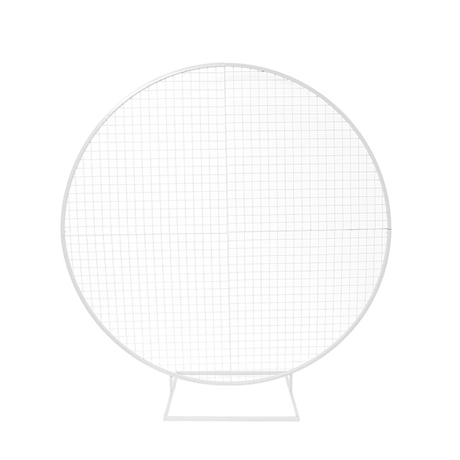 Circular Backdrop Frame inc Mesh White (185cmD)