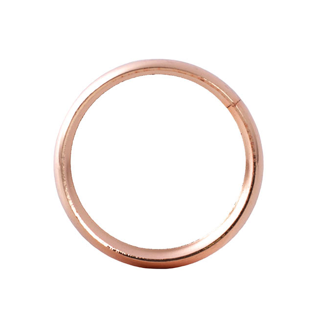 Metal Napkin Ring Pack 2 Solid Rose Gold (4cmDx2.8cmH)