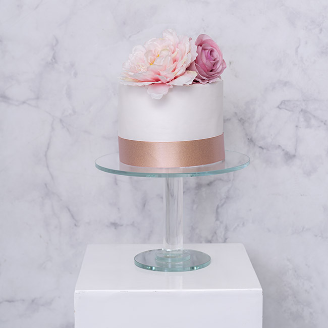 Crystal Cake Stand Clear (30cmDx20cmH)