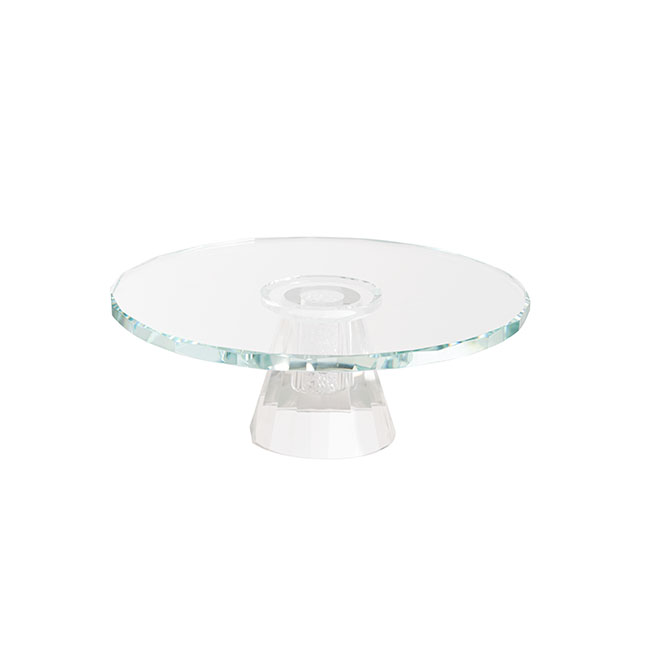 Crystal Glass Cake Stand Low Rise Clear (20cmDx6.5cmH)