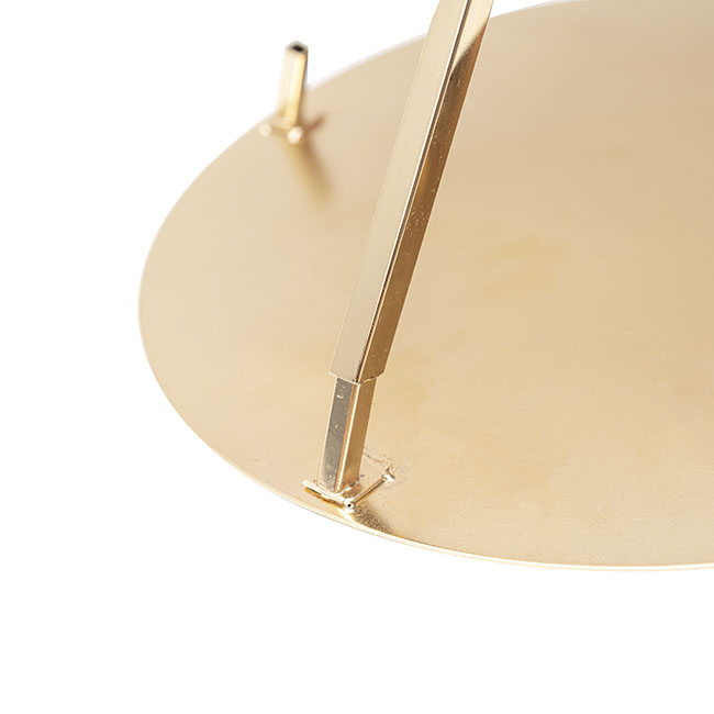 Metal Centrepiece Circular Curve Stand Gold (25cmDx78cmH)