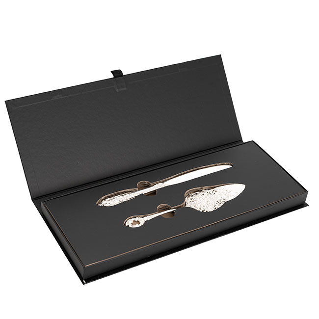 Silver Plated Cake Knife Set (23Wx350mmL & 54Wx205mmL)