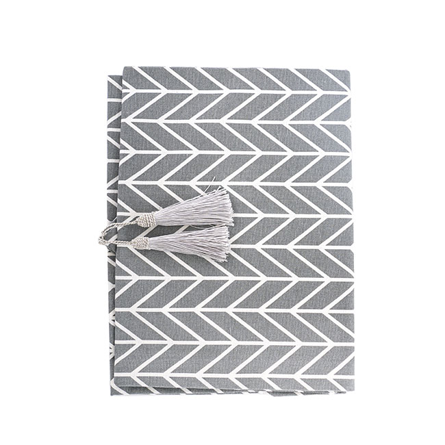 Table Runner Zig Zag Pattern Grey (30cmx180cmL)