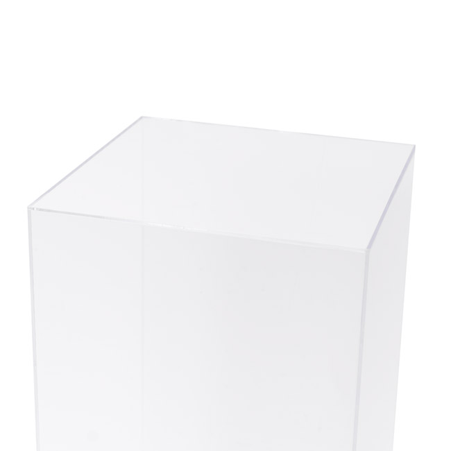 Square Perspex Acrylic Plinth Set 2 Clear (29x80cmH)