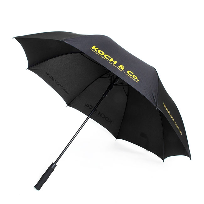 Umbrella Large with Koch Logo (150cmD) Black