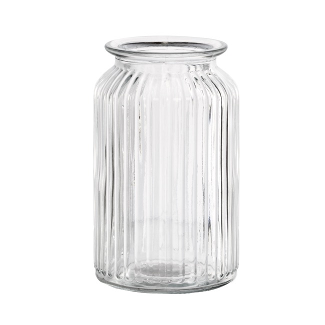Hurricane Glass Jar Clear Large (11Dx18.5cmH)