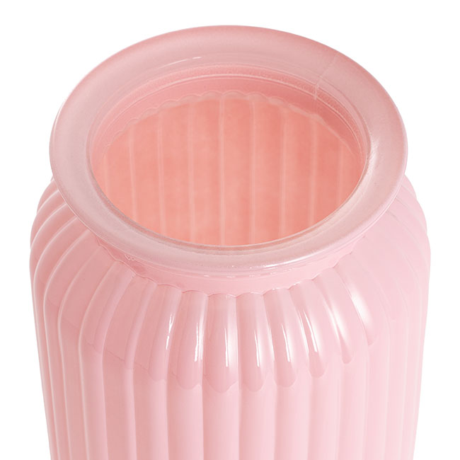 Hurricane Glass Jar Pink Large (11Dx18.5cmH)