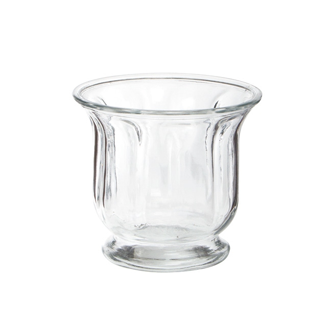 Glass Bubble Footed Vase Clear (14.5x12.5cmH)