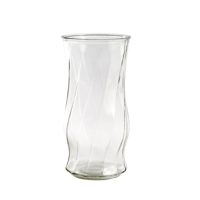 Glass Twist Promo Cylinder Vase Clear (12x24cmH)