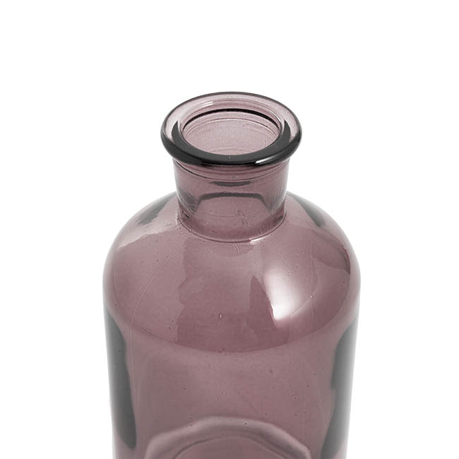 Glass Vintage Bottle Cylinder Bud Vase Dk Brown (6.5x13.5cm)