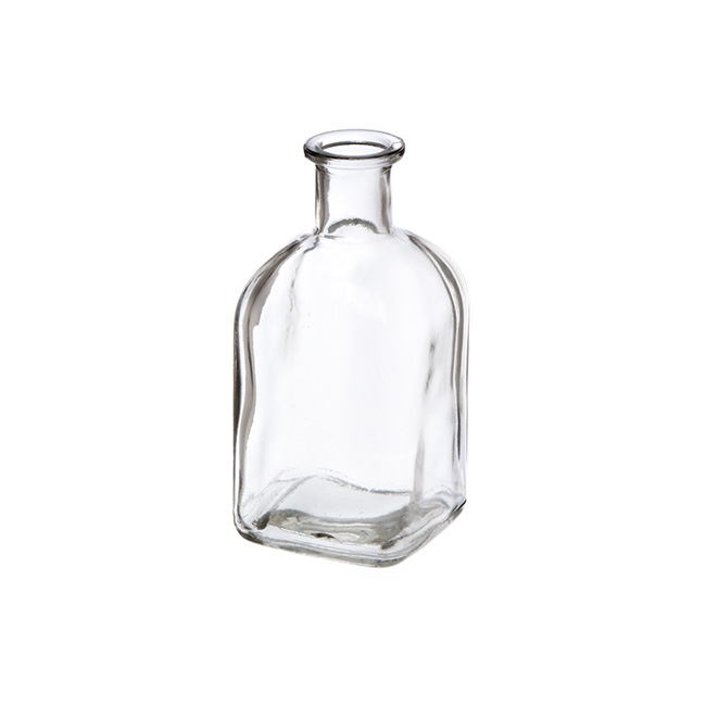 Glass Vintage Bottle Celine Square Clear (6.5x13.5cmH)