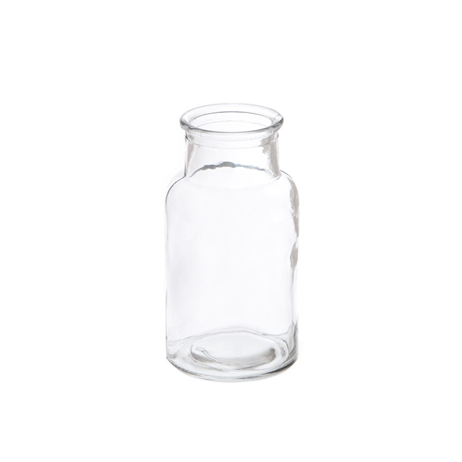 Glass Vintage Bottle Celine Cylinder Clear (6.7x13cmH)