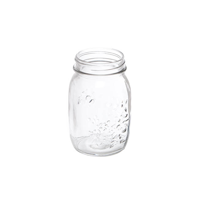 Glass Mason Jar Medium Clear (8.5x13.5cmH)