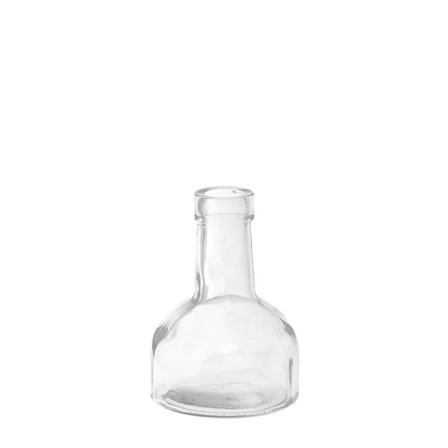 Glass Vintage Bottle Bud Vase Clear (3.3TDx8.4BDx12cmH)