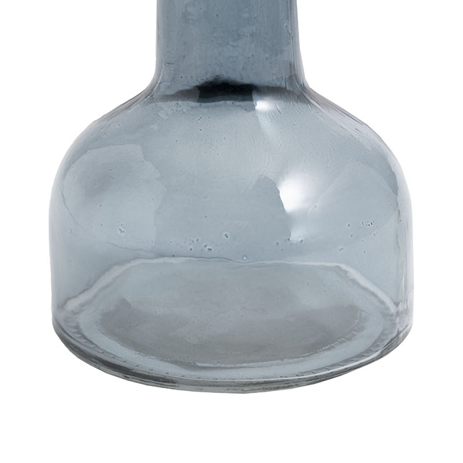 Glass Vintage Bottle Bud Vase French Blue (3TDx8.4TDx12cmH)