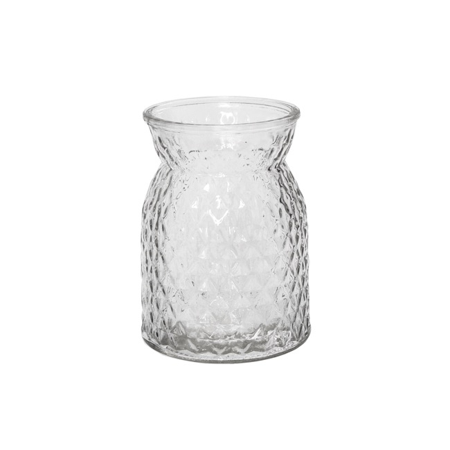 Glass Ann Posy Bottle Clear (12x16cmH)