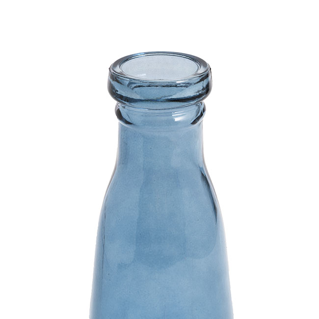 Glass Vintage Evelyn Bottle Bud Vase Blue 500ml 8.5x22.5cmH