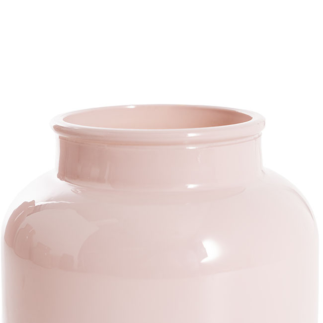 Glass Botany Bottle Medium Glossy Sand Pink (15x11cmH)