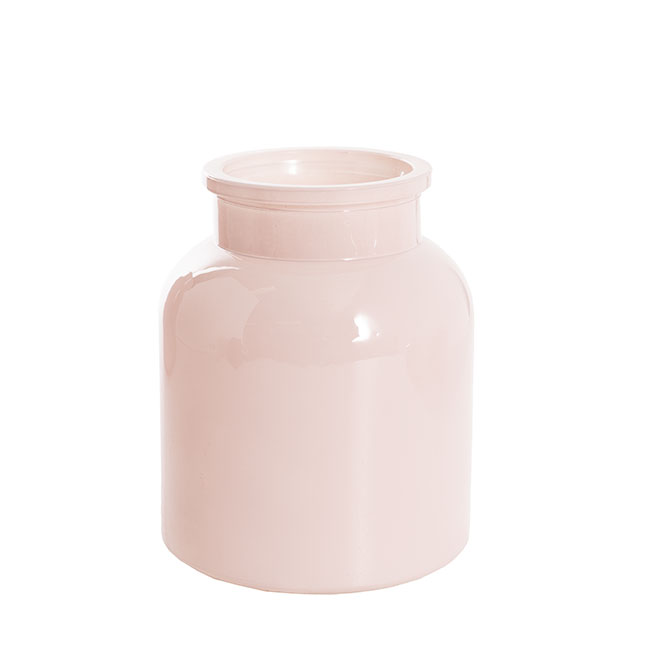 Glass Botany Bottle Glossy Sand Pink (14x16cmH)