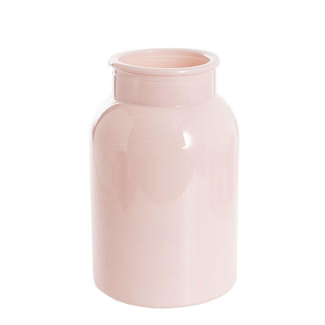 Glass Botany Bottle Large Glossy Sand Pink (16x25cmH)