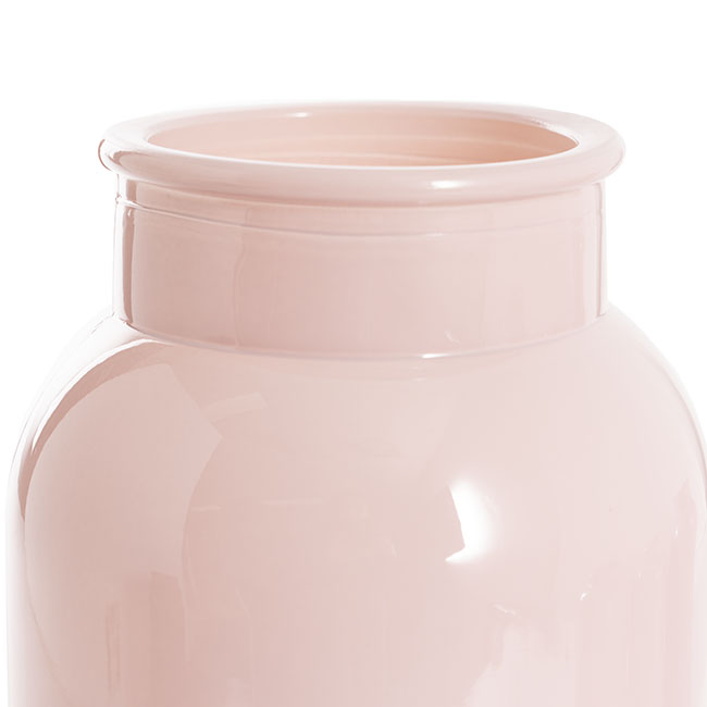 Glass Botany Bottle Large Glossy Sand Pink (16x25cmH)