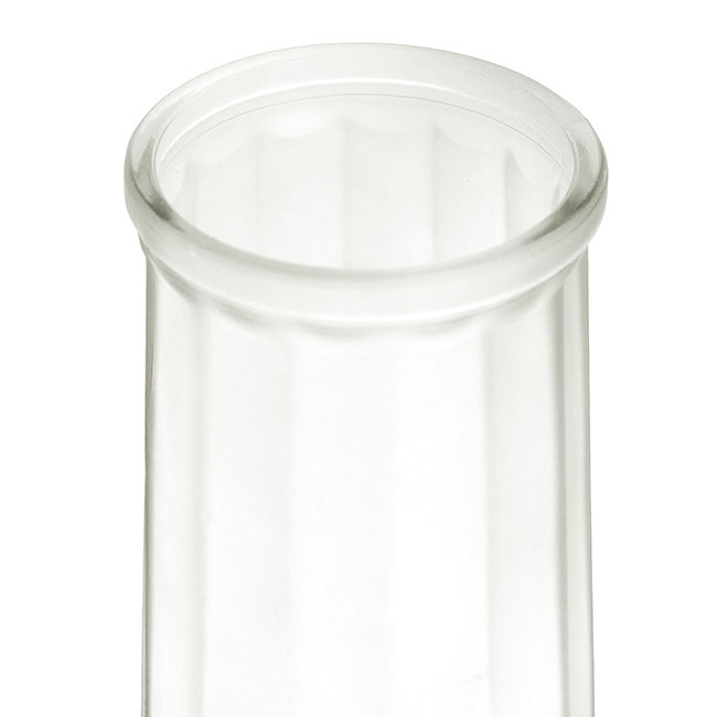 Glass Lynne Conical Vase Matte White (9.3x11x24.5cmH)