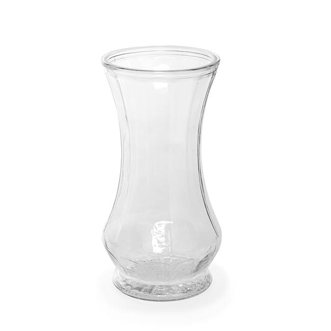 Large Clear Glass Twist Vase