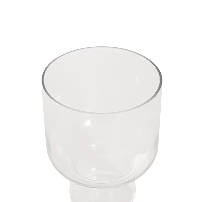 Glass Compote Vase Clear (15Dx20cmH)