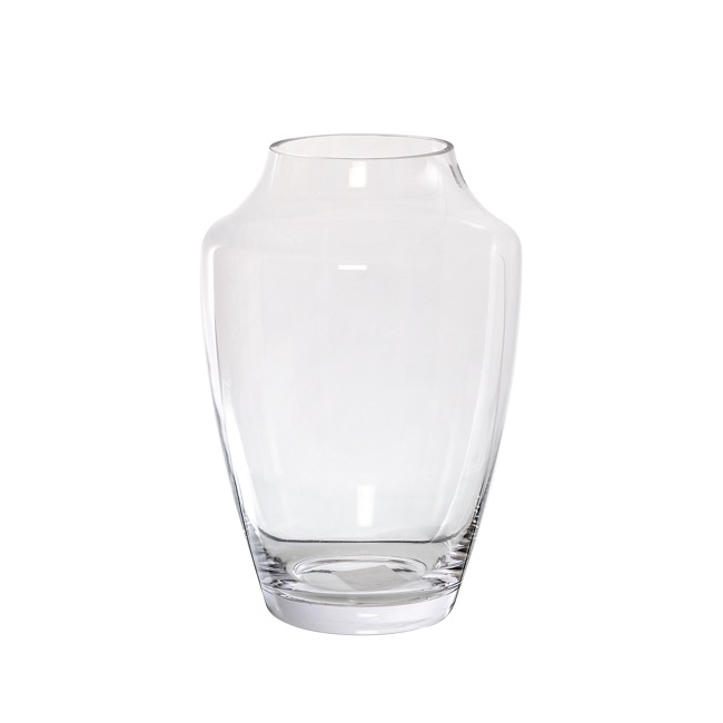 Glass Luna Vase Clear (16Dx25cmH)