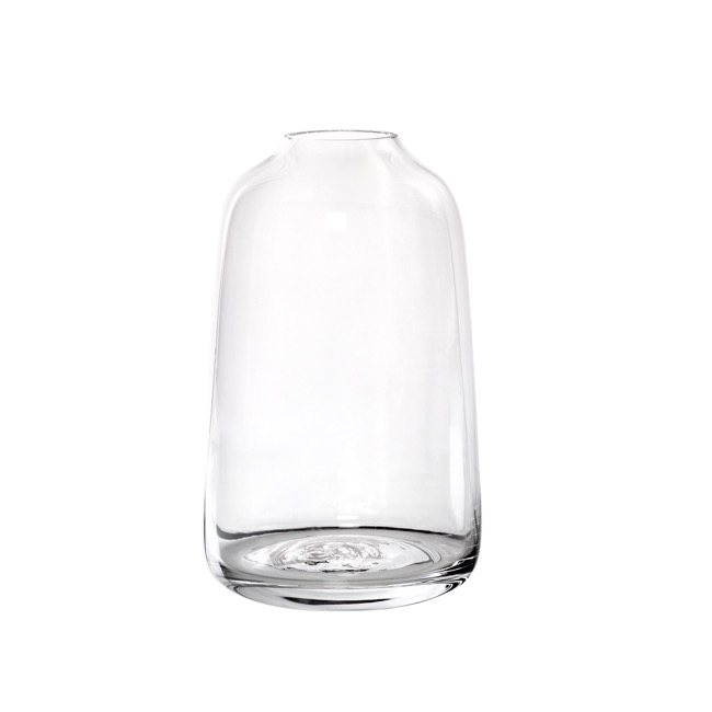 Glass Hamia Vase Clear (13Dx25cmH)