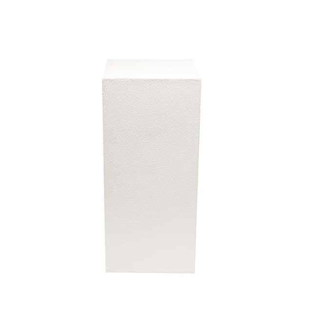 Fibreglass Plinth Square Limestone White (32x32x71cmH)
