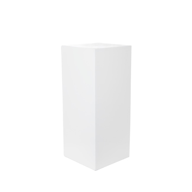 Fibreglass Plinth Square Gloss White (32x32x71cmH)