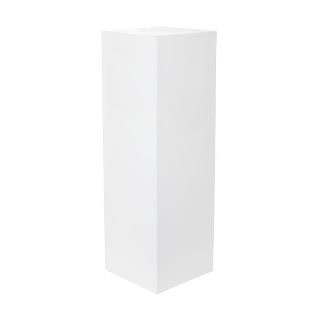 Fibreglass Plinth Square Gloss White (33x33x90cmH)