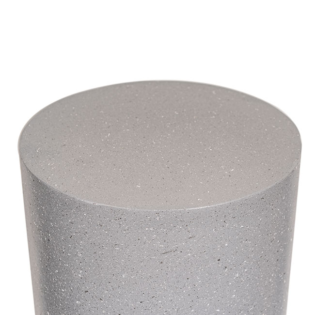 Fibreglass Plinth Round Speckled Grey (33cmDx91cmH)