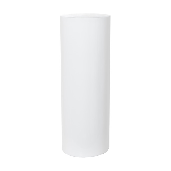 Fibreglass Plinth Round Gloss White (33cmDx91cmH)
