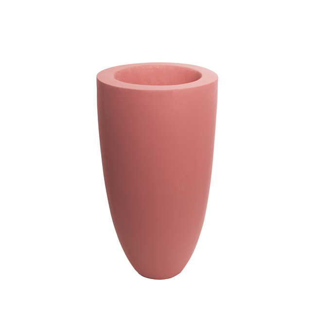 Fibreglass Modern Planter Dusty Pink (35cmDx64cmH)