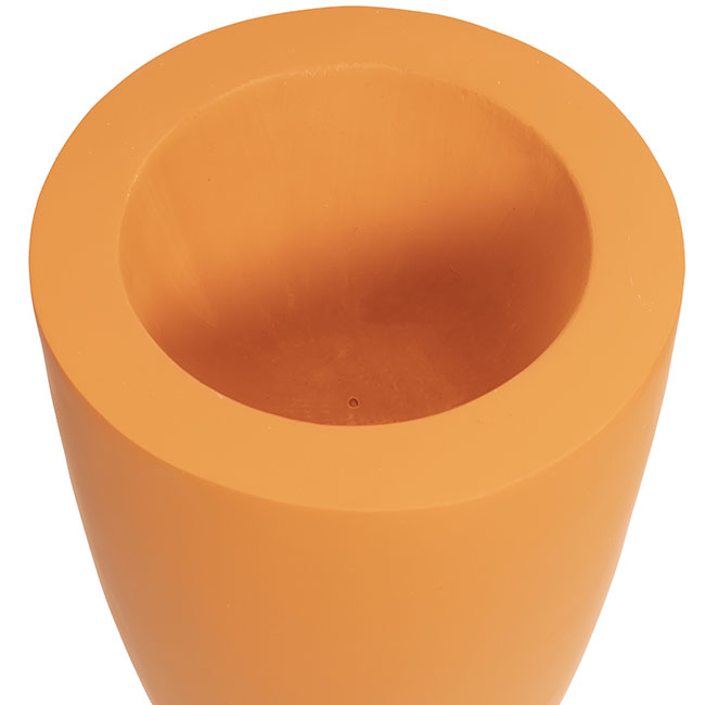 Fibreglass Modern Planter Burnt Orange (35cmDx64cmH)