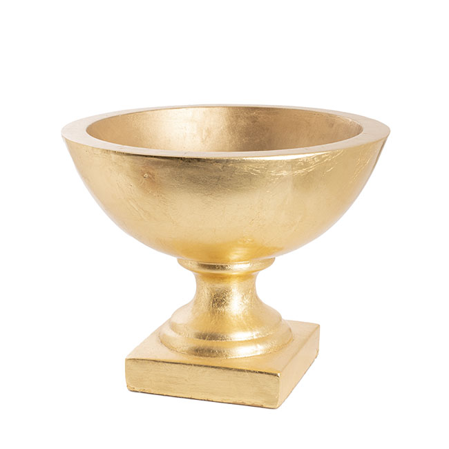 Garden Fibreglass Urn Champagne Gold (41cmDx32.5cmH)