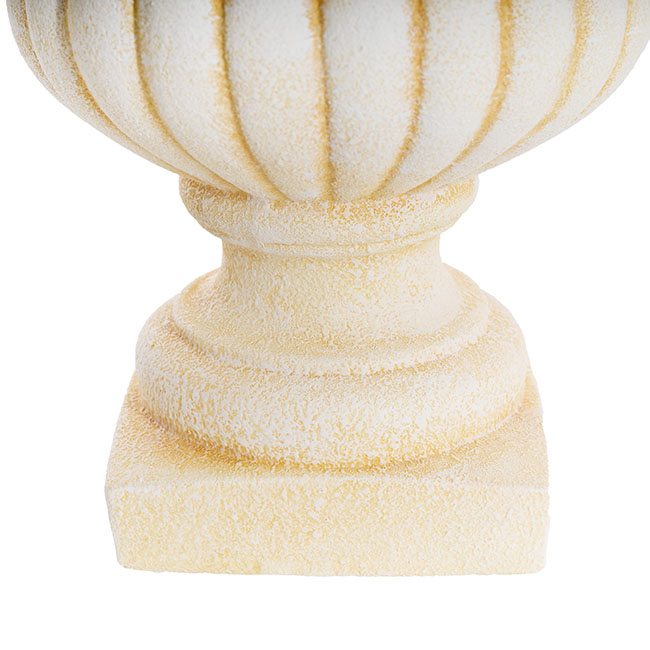Montague Fibreglass Urn Rustic Cream (45cmDx50cmH)