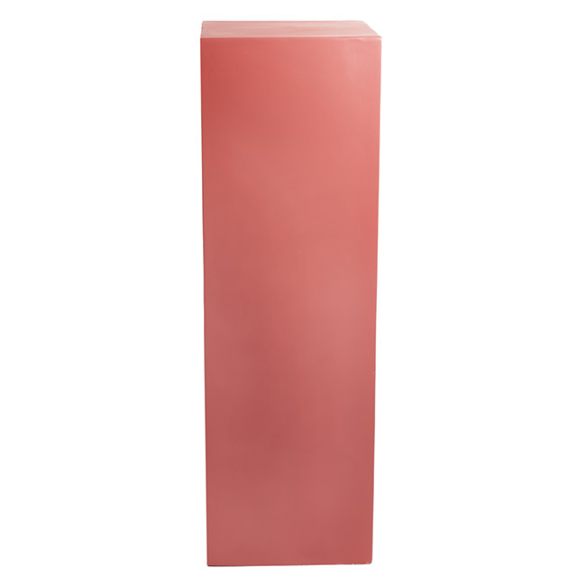 Fibreglass Plinth Square Dusty Pink (38x38x121cmH)