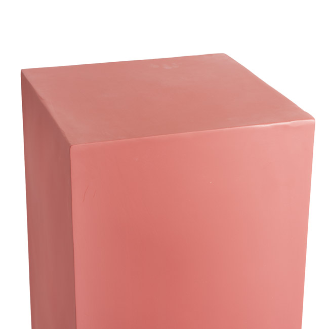 Fibreglass Plinth Square Dusty Pink (38x38x121cmH)