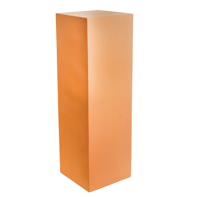 Fibreglass Plinth Square Burnt Orange (38x38x121cmH)