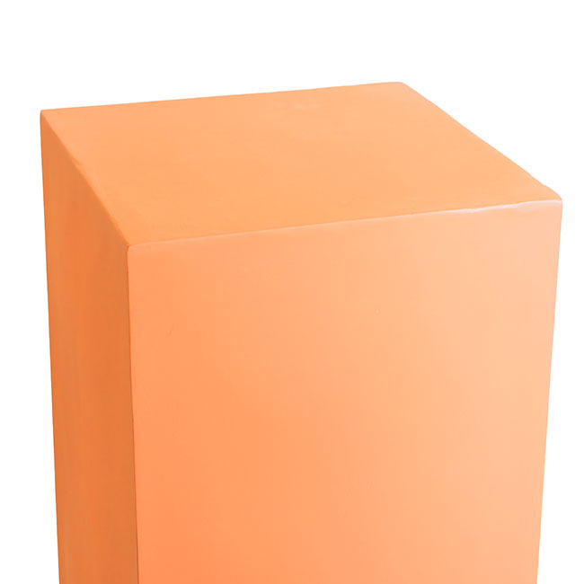 Fibreglass Plinth Square Burnt Orange (38x38x121cmH)